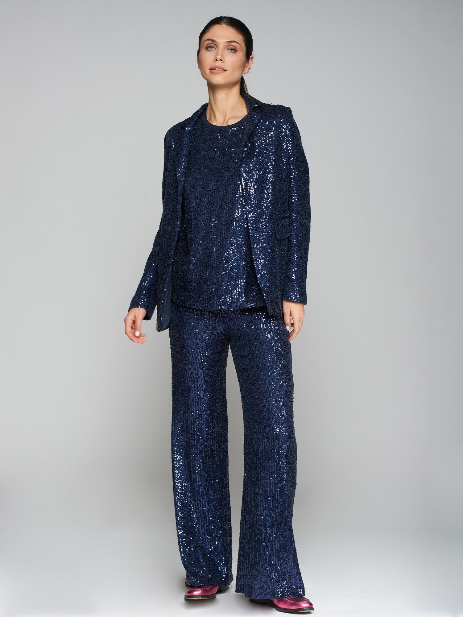 Venus Sequin Trousers - Navy by Vilagallo | 25 South Boutiques
