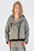 Zip Up Print Jacket - Grey by Beate Heymann | 25 South Boutiques