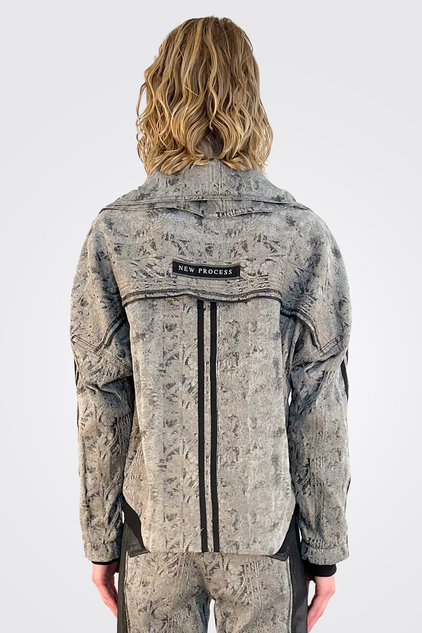 Zip Up Print Jacket - Grey by Beate Heymann — view 4