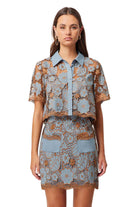Jasmine Mini Skirt - Blue Bronze by Elliatt — view 3
