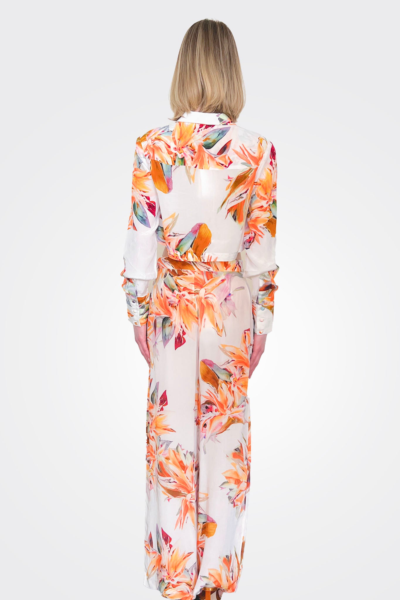 Jill Wide Leg Pants - White Multi by Rococo Sand — view 3