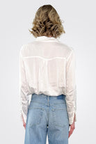 Joss Silk Shirt - White by CP Shades — view 3