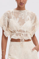 Joy Lace Top - Off White by PatBo | 25 South Boutiques