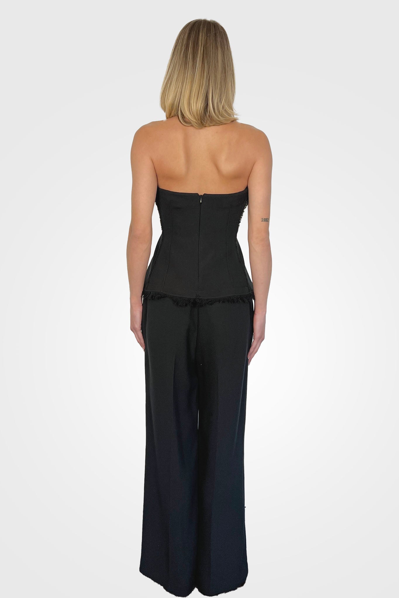 Theodora Bustier Top - Black by Jonathan Simkhai — view 3