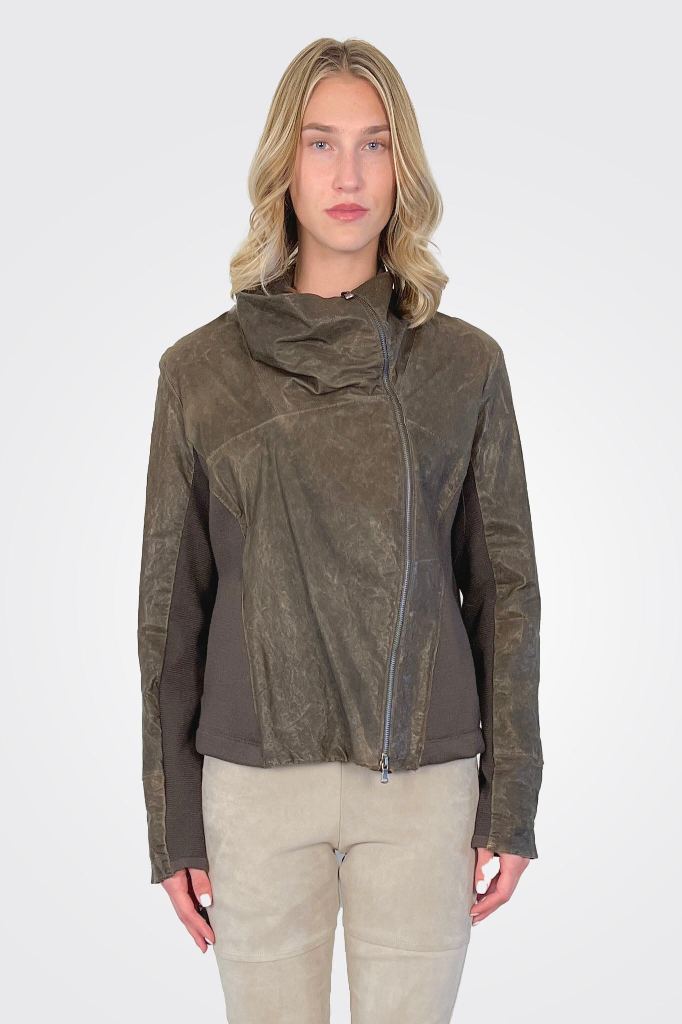 Leather High Neck Jacket - Jungle by Transit Par-Such | 25 South Boutiques