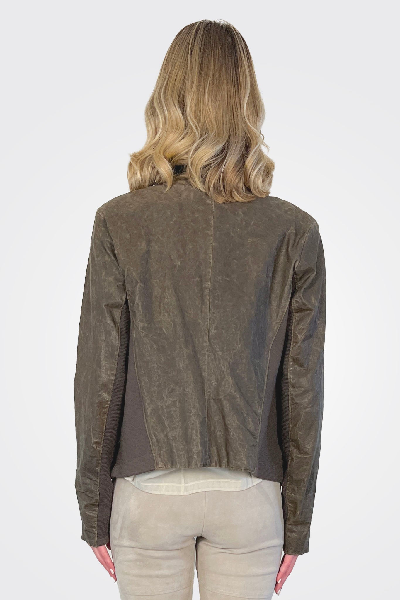 Leather High Neck Jacket - Jungle by Transit Par-Such — view 3