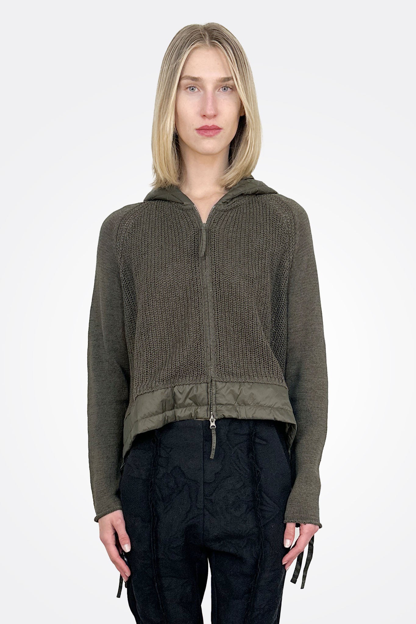 Padded Hem Flared Cardigan - Jungle by Rundholz | 25 South Boutiques