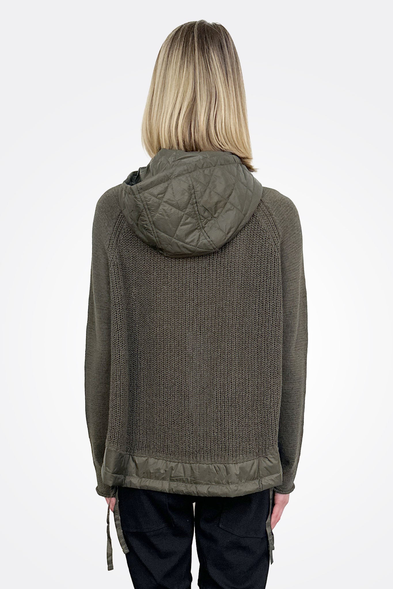 Padded Hem Flared Cardigan - Jungle by Rundholz — view 3