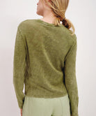Slub Jersey Chroma Wash Long Sleeve Crop Tee - Juniper by ATM — view 3
