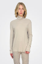 Cotton Turtleneck - Jute by Kristensen | 25 South Boutiques