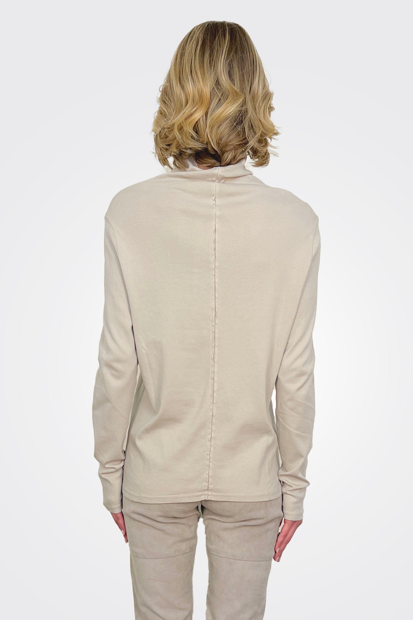 Cotton Turtleneck - Jute by Kristensen — alternate view