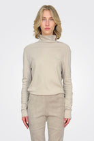 Cotton Turtleneck - Jute by Kristensen — view 3