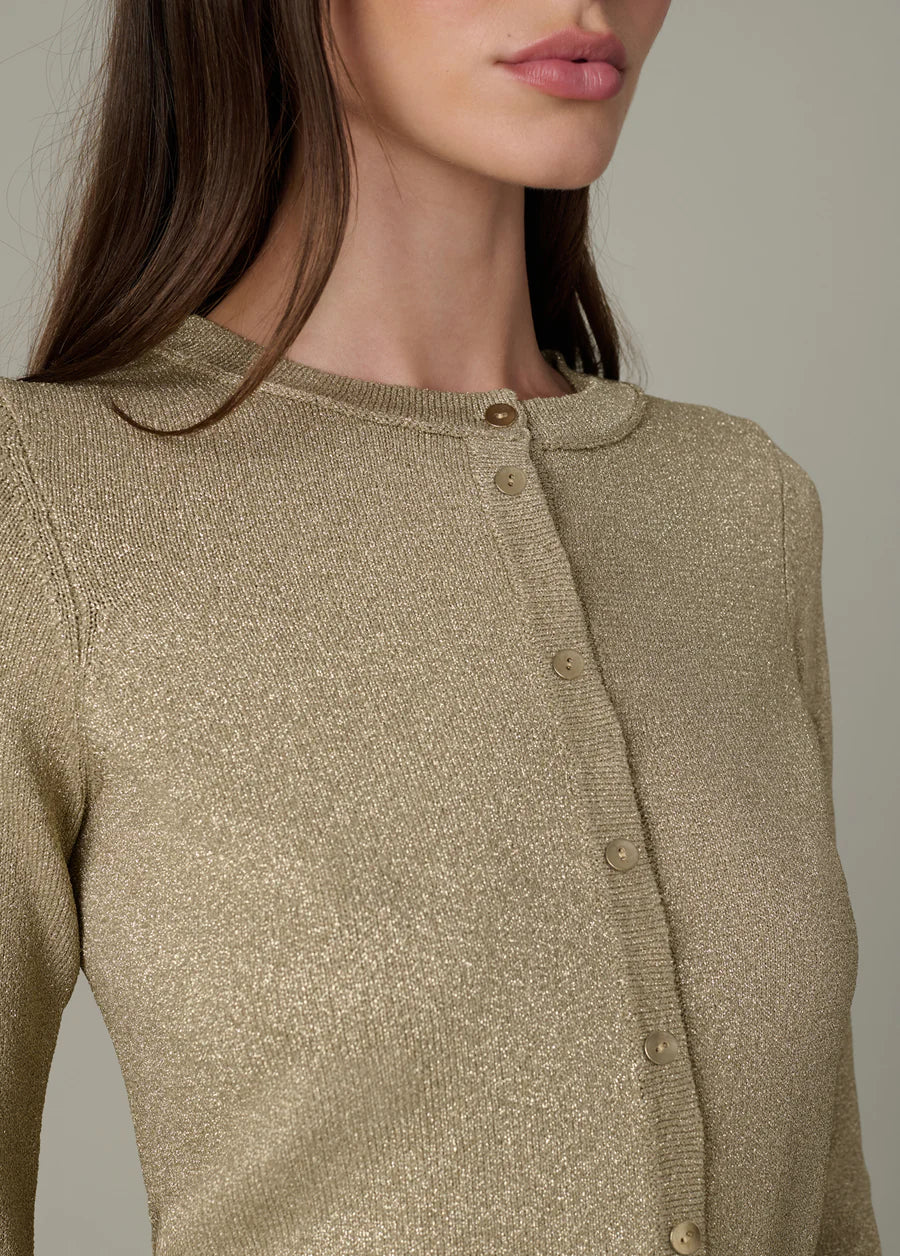 Dani Metallic Cardigan - Gold by Joe's Jeans — view 4