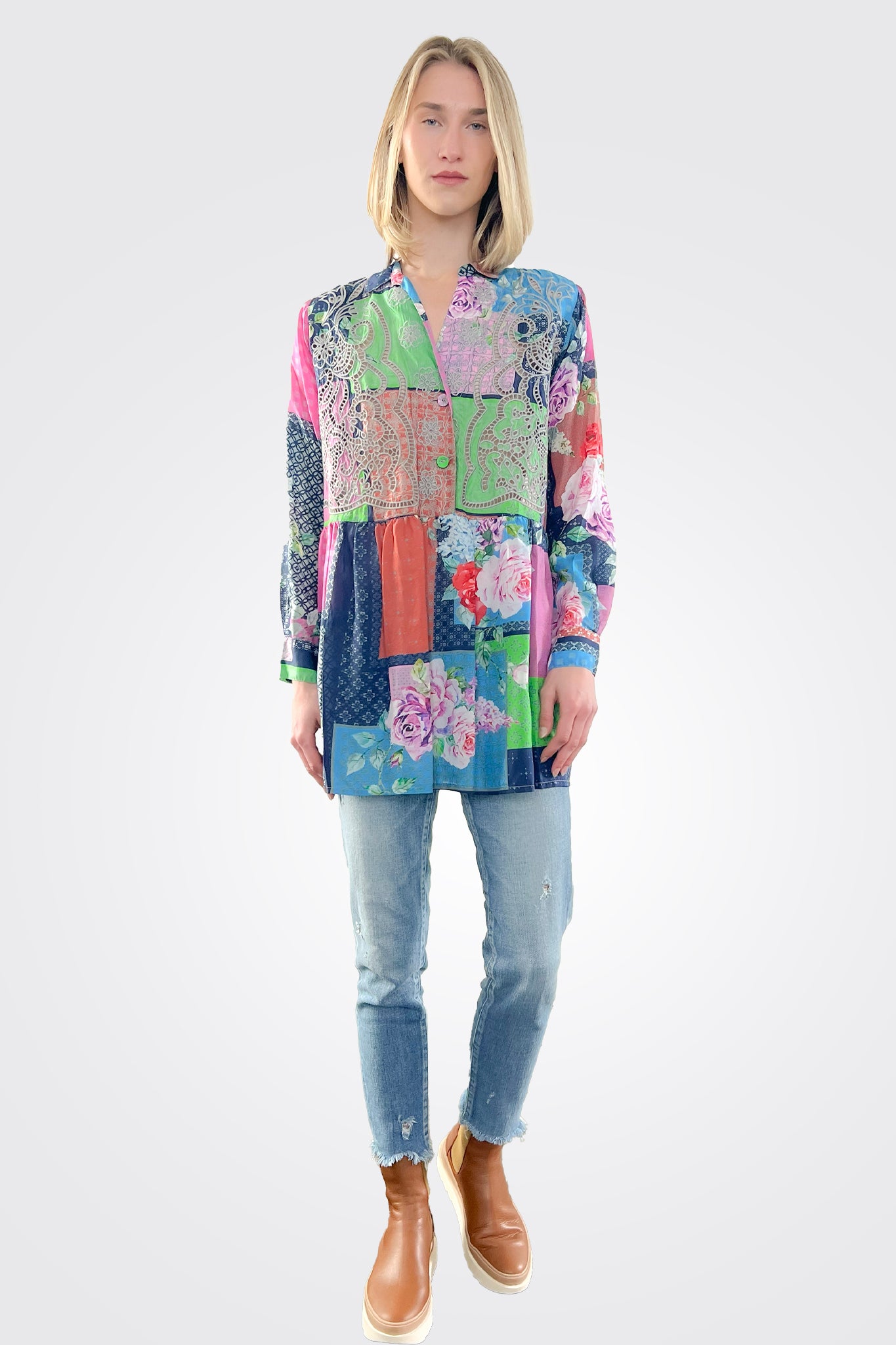 Rose Monroe Tunic - Multi by Johnny Was — alternate view