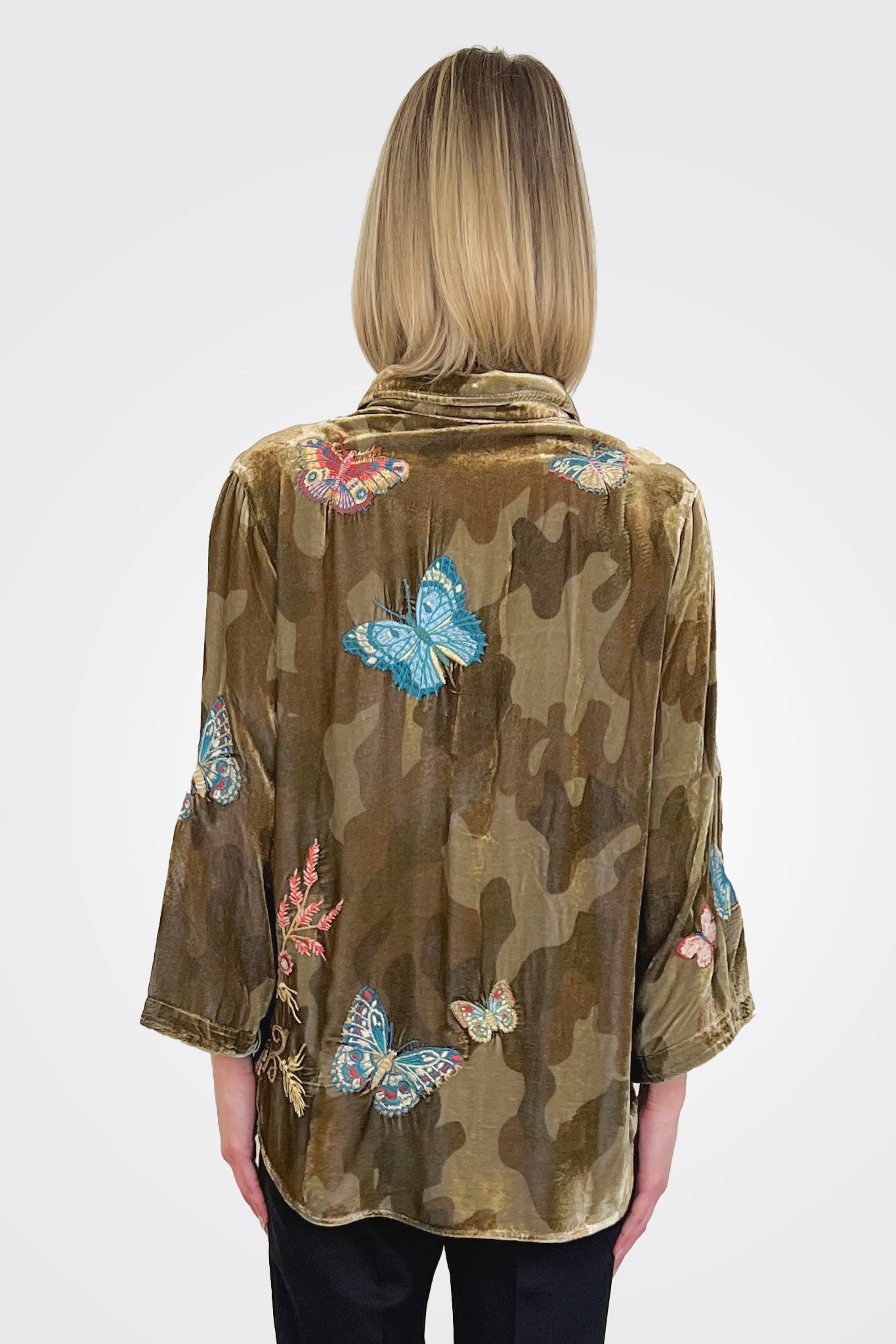 Luciana Velvet Blouse - Multi by Johnny Was — alternate view