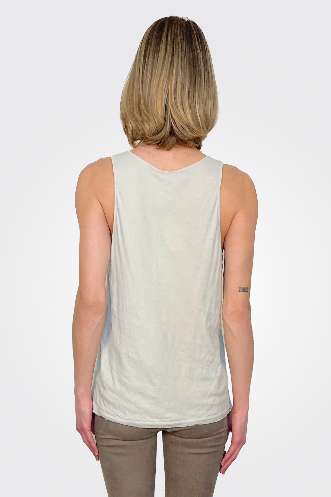 Scoop Neck Tank - Natural by Kristensen — alternate view
