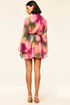 Kaia Dress - Blurred Hibiscus Chiffon by Misa — view 4