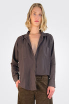 Cotton Pocket Detail Shirt - Kakao by Private 0204 | 25 South Boutiques
