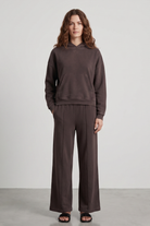 Puka Wide Leg Lounge Pant - Black Bean by Keeling | 25 South Boutiques