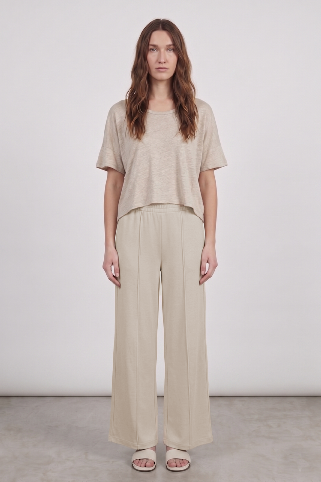 Puka Wide Leg Lounge Pant - Khaki by Keeling | 25 South Boutiques