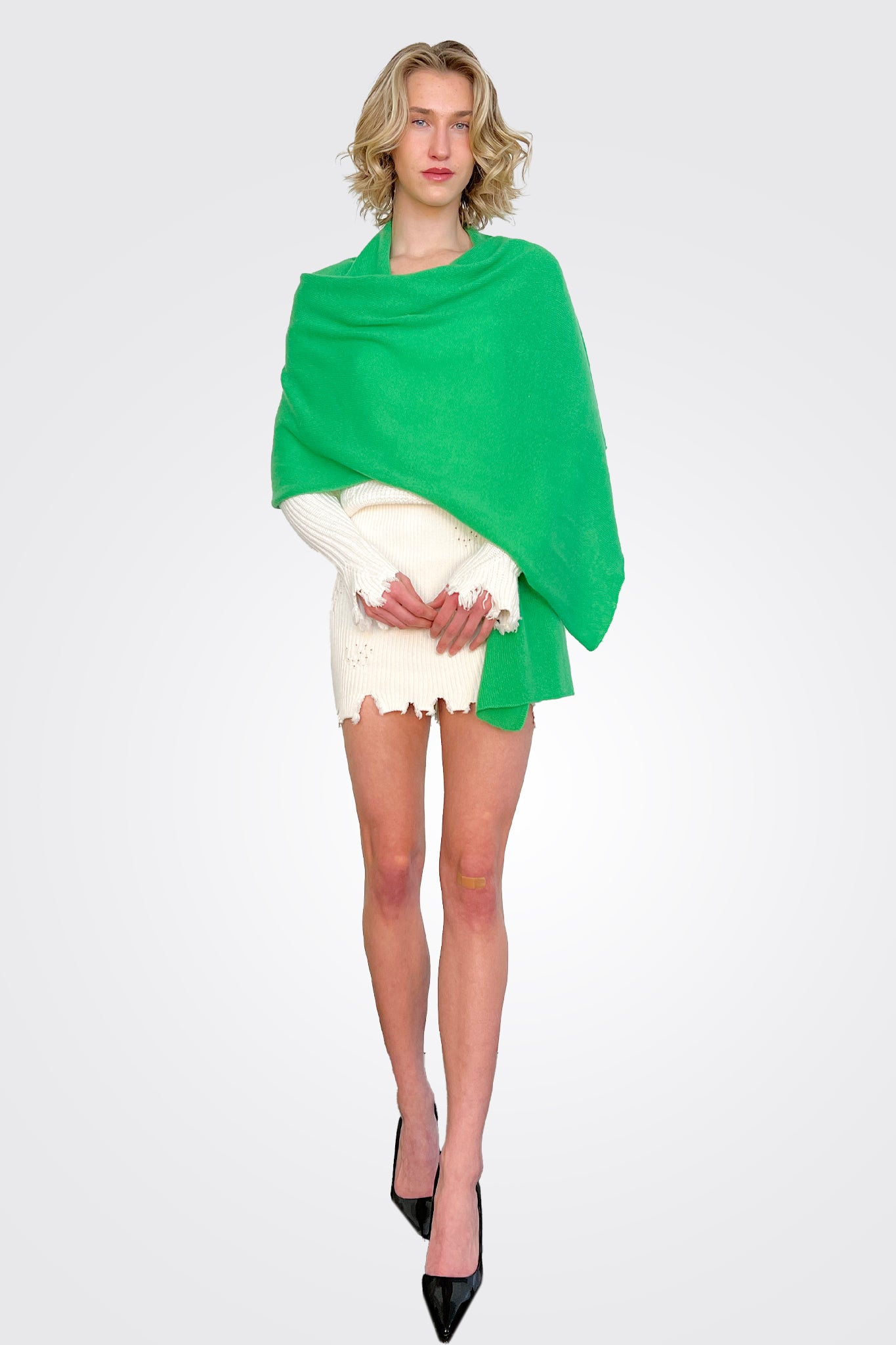 Featherweight Wrap - Kelly Green by Autumn Cashmere — alternate view