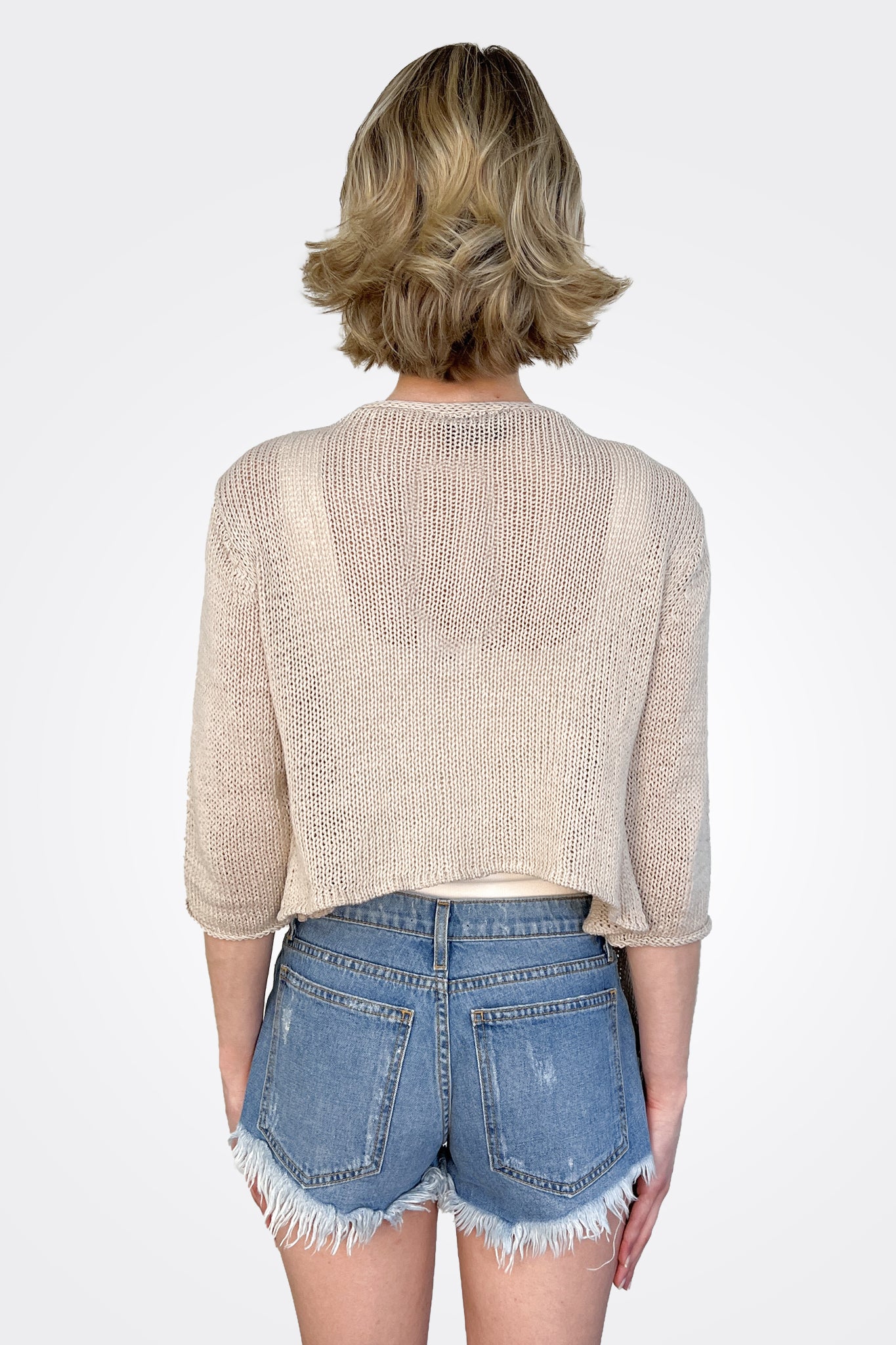 Ballet 3/4 Sleeve Top - Khaki by Wooden Ships — alternate view
