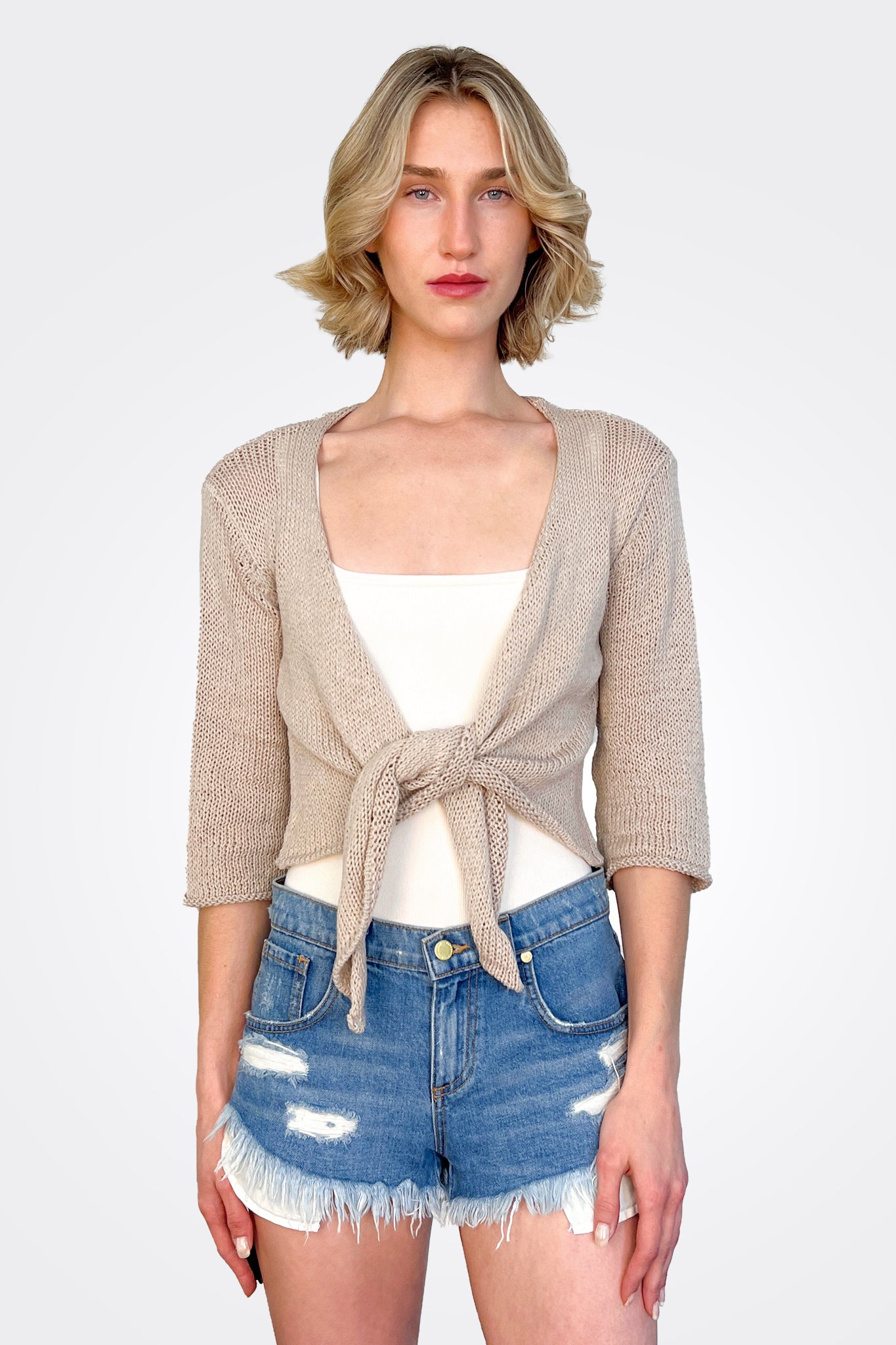 Ballet 3/4 Sleeve Top - Khaki by Wooden Ships | 25 South Boutiques
