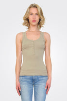 Hollywood Henley - Khaki by Crown Jewel | 25 South Boutiques