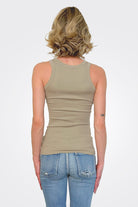 Hollywood Henley - Khaki by Crown Jewel — alternate view
