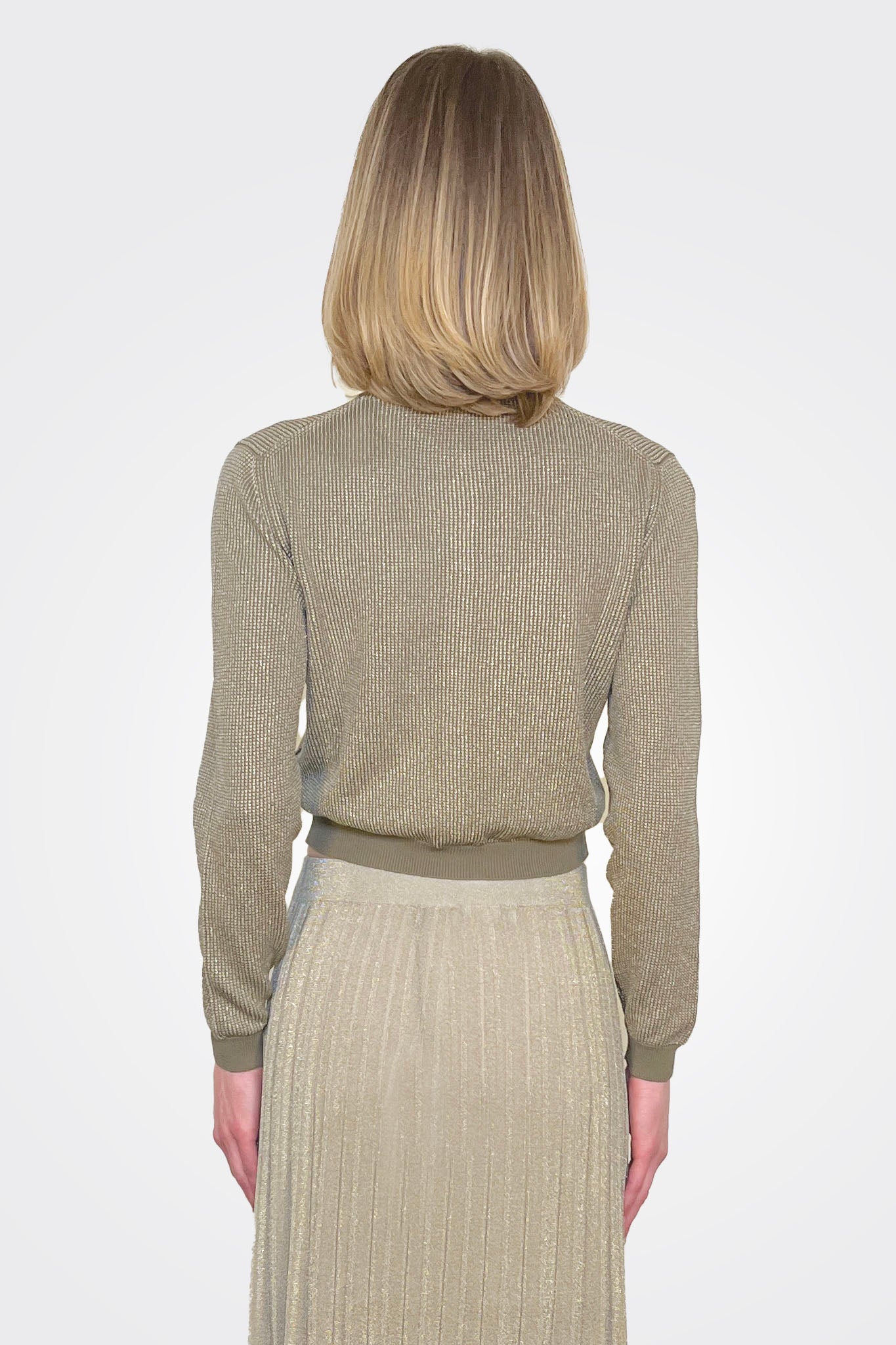 Cardigan - Khaki by Gran Sasso — alternate view