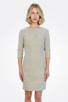 Sleeve Sheath Dress - Khaki by Sarah Pacini — view 3