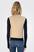 Sleeveless Knit Turtleneck Top - Khaki by Enza Costa — view 5