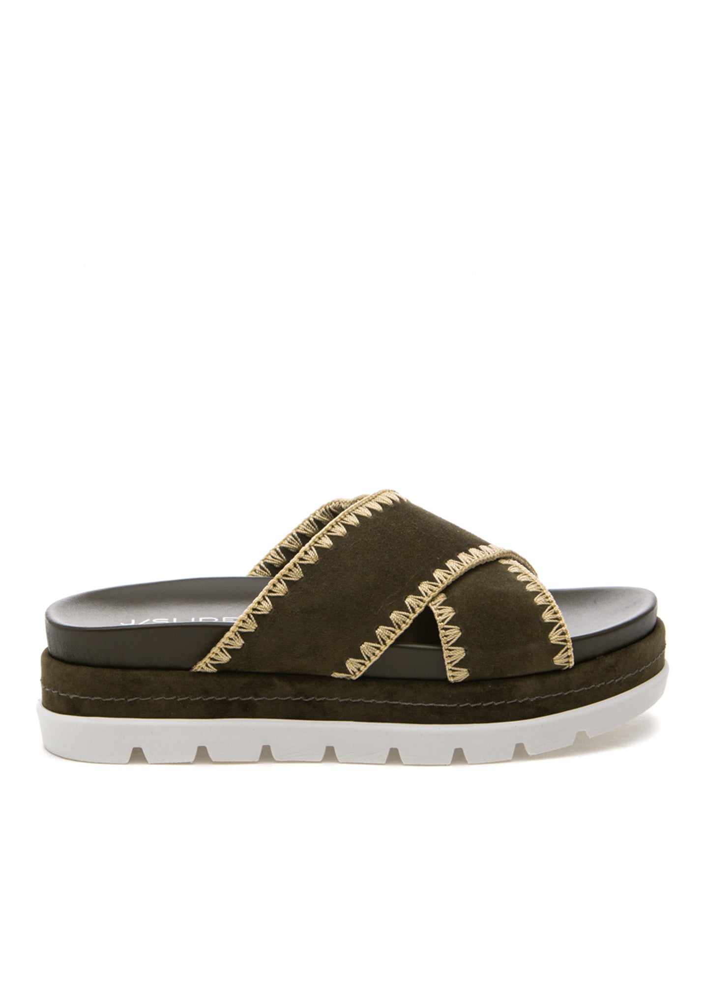 Boo Slide Sandal - Khaki by J/Slides | 25 South Boutiques