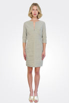 Sleeve Sheath Dress - Khaki by Sarah Pacini | 25 South Boutiques