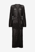 Kiah Knitted Coat - Black by Mes Demoiselles — view 4