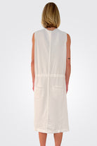 Cotton Synched Waist Dress - Natural by Kristensen — view 3