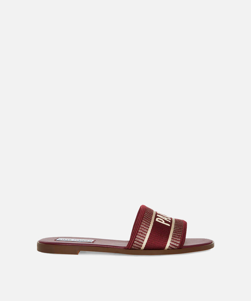 Knox Paris Slide - Burgundy by Steve Madden | 25 South Boutiques