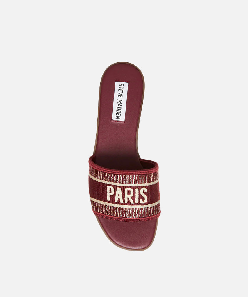 Knox Paris Slide - Burgundy by Steve Madden — alternate view