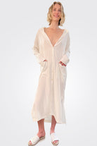 Silk Shirt Dress - Natural by Kristensen — view 3
