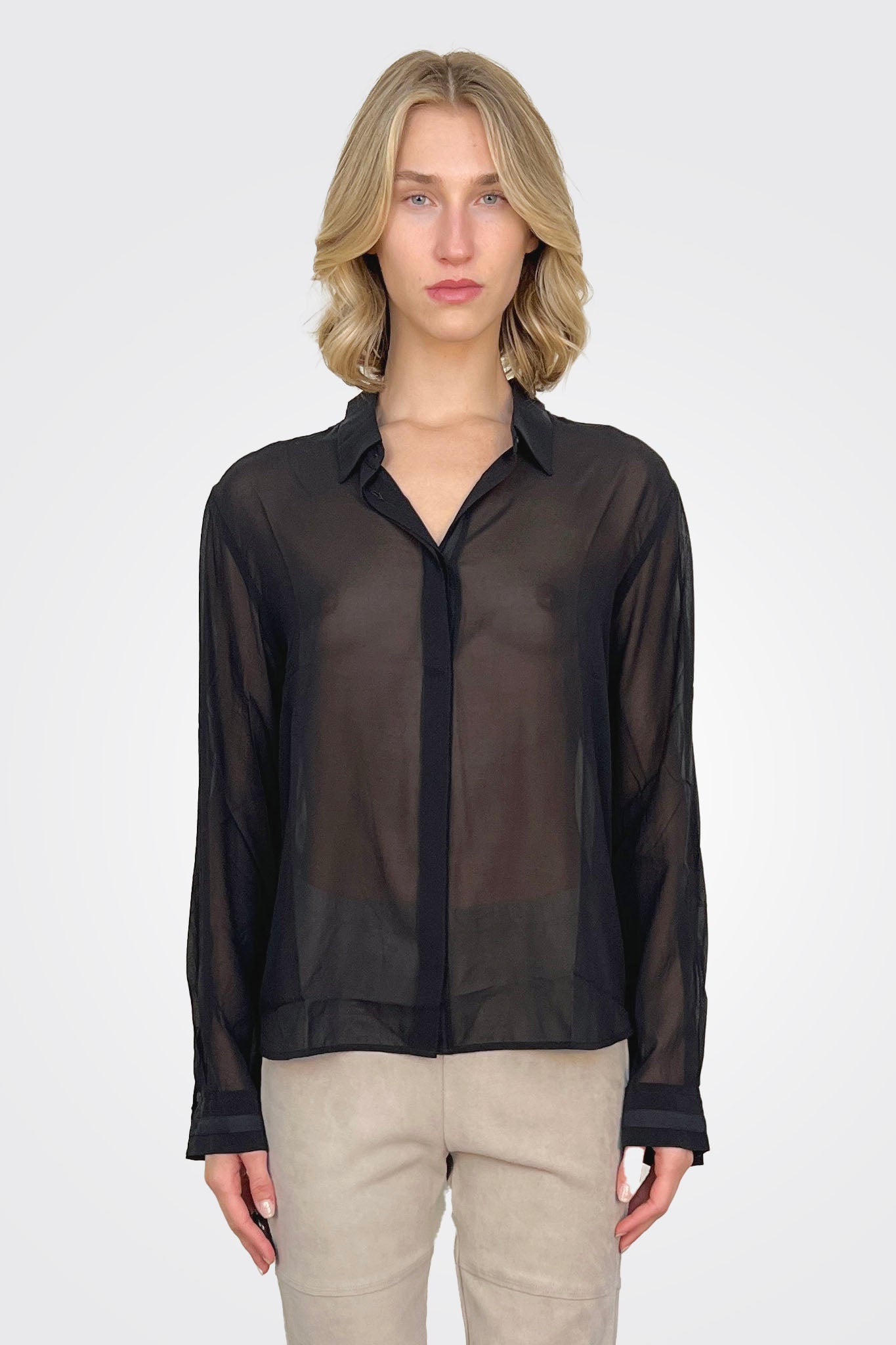 Silk Shirt - Black by Kristensen | 25 South Boutiques