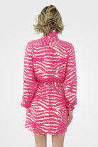 Lara Long Sleeve Mini Dress - Fuchsia by Rococo Sand — view 3
