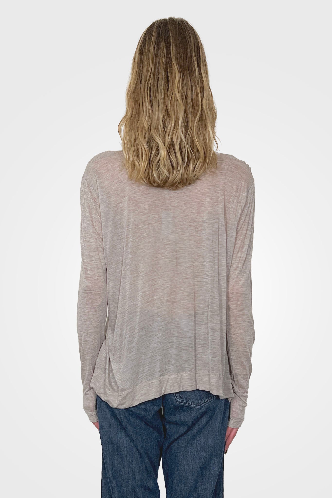 Long Sleeve Blouse - Latte by Private 0204 — alternate view