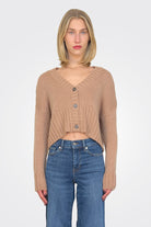 Jac Cropped Knit Cardigan - Latte by Wooden Ships | 25 South Boutiques