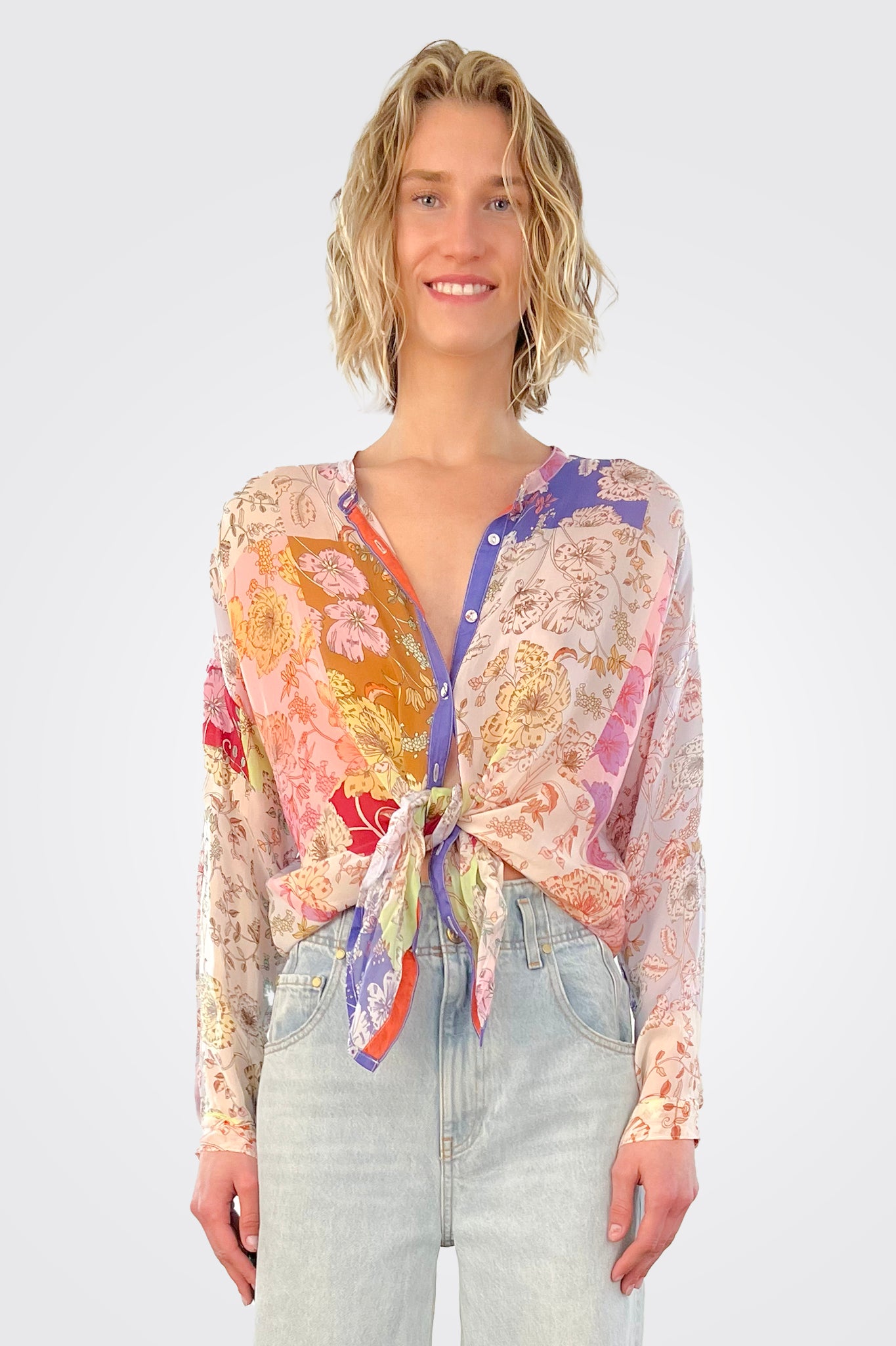 Cosmo Lauren Button Down - Multi by Johnny Was | 25 South Boutiques