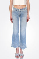 Francesca Design Flared Fit Crop Jean - Light Blue by Cambio | 25 South Boutiques