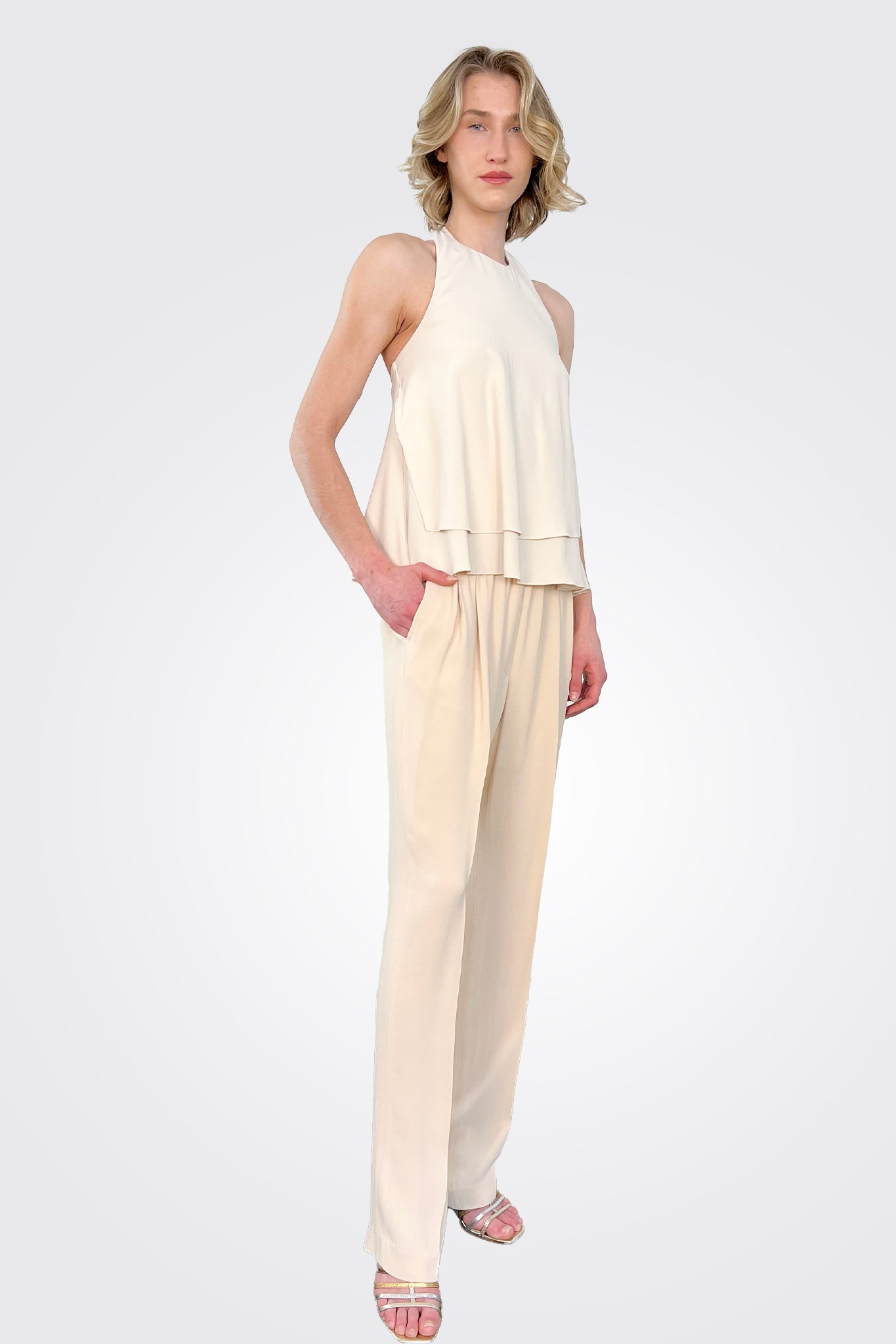 Halter Blouse - Tan by Liviana Conti — view 5