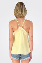 V Neck Gauze Cami - Lemon by Stark X — alternate view