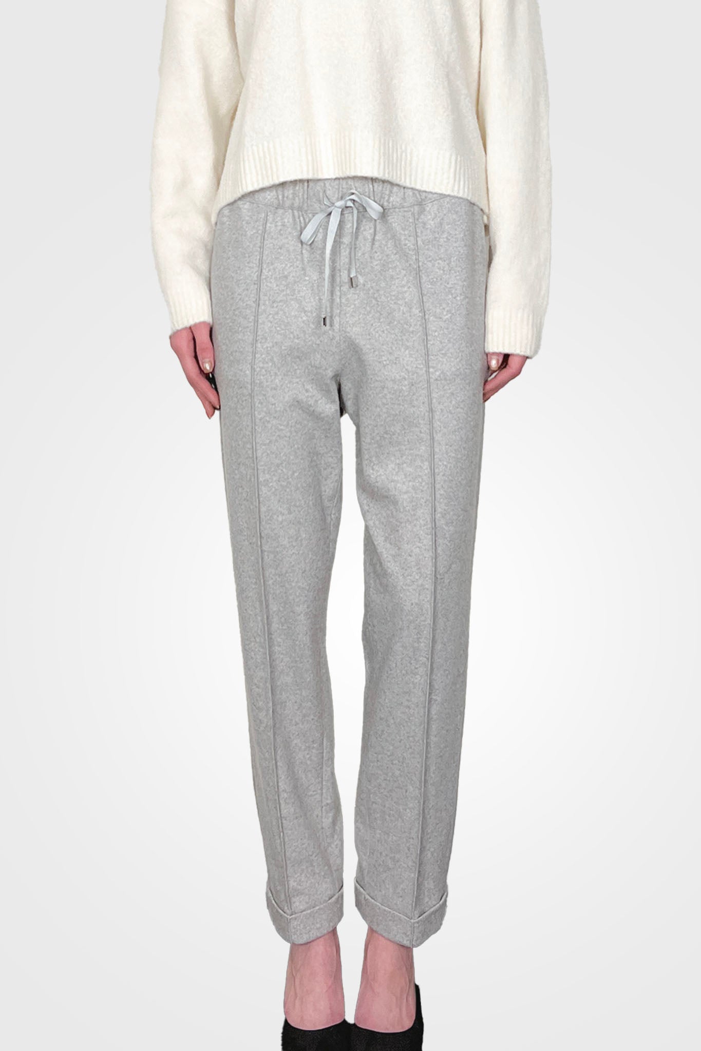 Brian Trousers - Light Grey Melange by Liviana Conti — alternate view