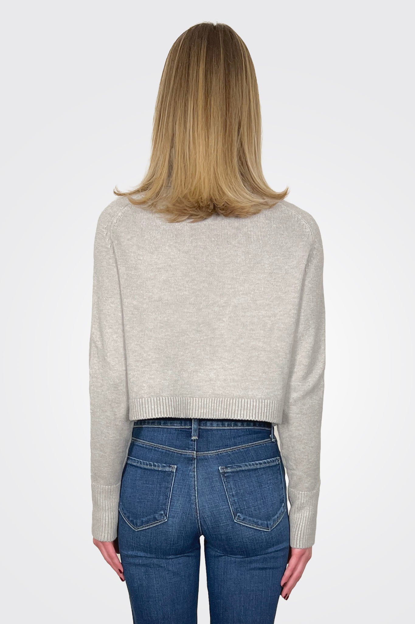 Pugliese Turtleneck Sweater - Light Grey Melange by Deluc — alternate view