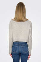 Pugliese Turtleneck Sweater - Light Grey Melange by Deluc — alternate view